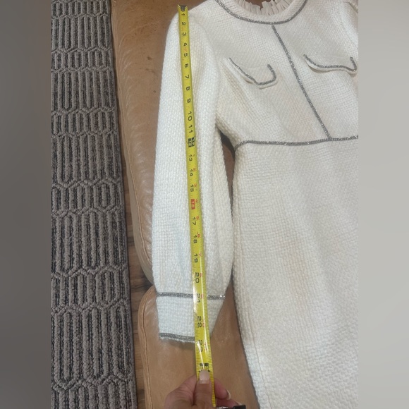 LUXE TWEED Long Sleeve RHINESTONE Dress - Picture 8 of 9